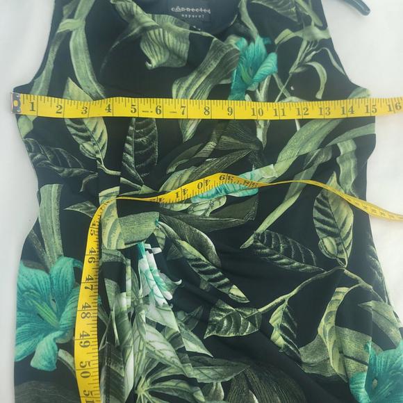 Connected Apparel Women Career Formal Pleated Waist Faux Wrap Size 6 Dress - Picture 9 of 12